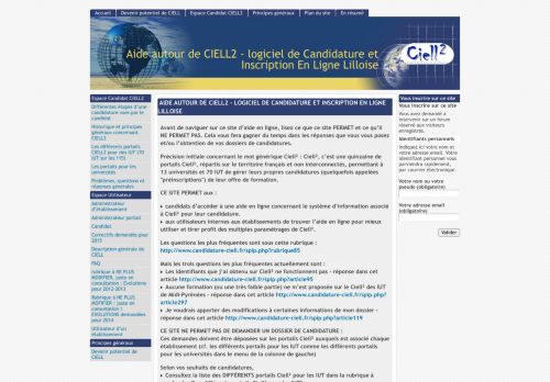 
                            11. [Aide autour de CIELL2 - logiciel de Candidature et Inscription En ...