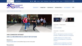 
                            6. Aide connexion intranet - Université Savoie Mont Blanc - Formation ...
