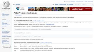 
                            6. Aide:Pywikipedia/login.py — Wikipédia