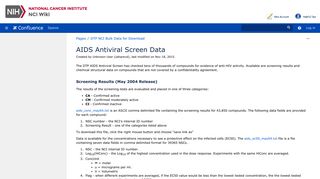 
                            3. AIDS Antiviral Screen Data - NCI DTP Data - National Cancer Institute ...
