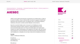 
                            10. AIESEC | Studentenwerk München