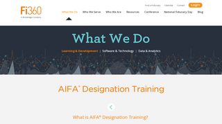 
                            11. AIFA® Designation Training | Fi360