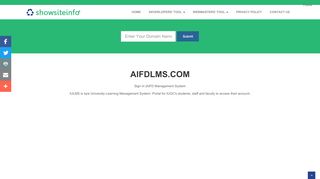 
                            8. aifdlms.com - AIFD LMS - Login - Show Website Information