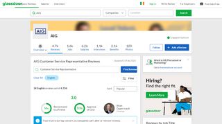 
                            6. AIG Customer Service Representative Reviews | Glassdoor.ie