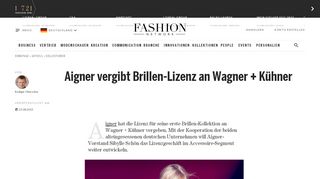 
                            13. Aigner vergibt Brillen-Lizenz an Wagner + Kühner - News : Kollektion ...