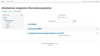 
                            8. AIIS: SAP Ausbildung - Arbeitskreis integrierte Informationssysteme