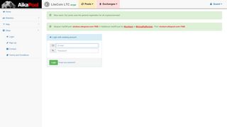 
                            8. AikaPool - LiteCoin LTC Mining Pool - Login