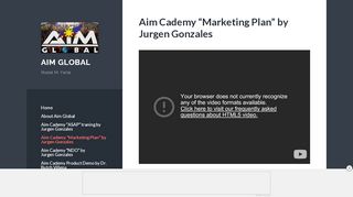 
                            12. Aim Cademy “Marketing Plan” by Jurgen Gonzales | Aim Global
