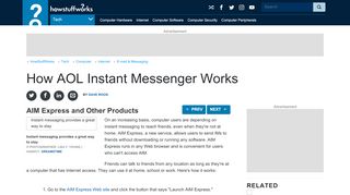 
                            4. AIM Express and Other Products | HowStuffWorks