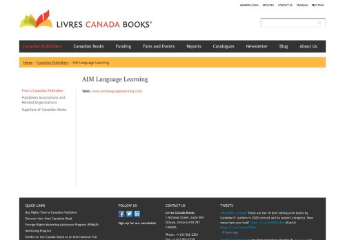 
                            11. AIM Language Learning - Livres Canada Books