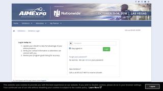 
                            6. AIMExpo 2018: Exhibitor Login - a2z, Inc.