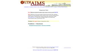 
                            6. AIMS2000 - Academic Information Management System - UTM
