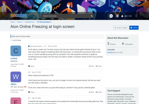 
                            4. Aion Online Freezing at login screen - Tech Support Forum