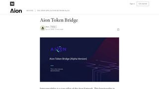 
                            13. Aion Token Bridge [Alpha Version] – Aion