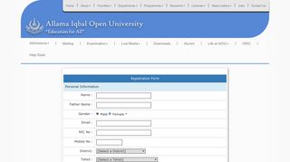 
                            4. AIOU - Allama Iqbal Open University