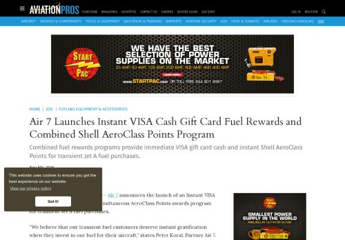 
                            11. Air 7 Launches Instant VISA Cash Gift Card Fuel Rewards and ...