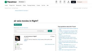 
                            9. air asia movies in flight? - Air Travel Forum - TripAdvisor