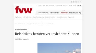 
                            9. Air-Berlin-Insolvenz: Reisebüros beraten verunsicherte Kunden - fvw