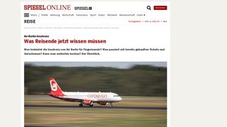 
                            8. Air-Berlin-Insolvenz: Was Reisende jetzt wissen müssen - SPIEGEL ...