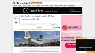 
                            13. Air Berlin va in tribunale. Etihad rischia 2 miliardi - Il Giornale