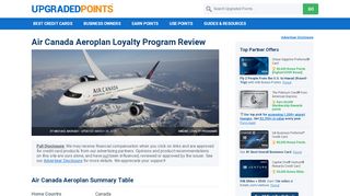 
                            8. Air Canada Aeroplan Loyalty Program [2019 Update] - Upgraded Points