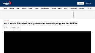 
                            13. Air Canada inks deal to buy Aeroplan rewards program for $450M ...