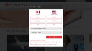 
                            10. Air Canada - Manage My Booking Information