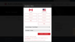 
                            7. Air Canada - My Profile