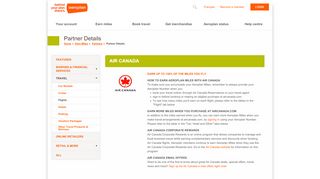 
                            10. Air Canada - Partner Details
