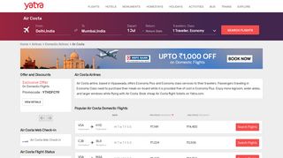 
                            4. Air Costa Airlines, Air Costa Flight Booking, Upto Rs.4000 Off