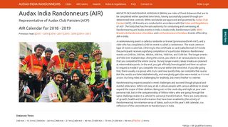 
                            3. AIR Events - Audax India Randonneurs