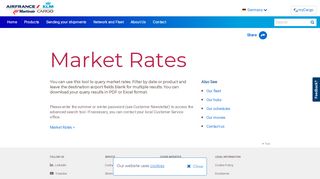 
                            8. AIR FRANCE KLM MARTINAIR Cargo - Market Rates