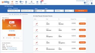 
                            4. Air India Airlines, Book Air India Flights at lowest price from Goibibo