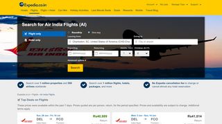 
                            9. Air India Flights (AI) - Air India Ticket Booking - Expedia