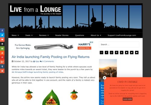 
                            8. Air India launching Family Pooling on Flying Returns - Live from a ...
