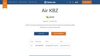 
                            8. Air KBZ | Hahn Air Lines