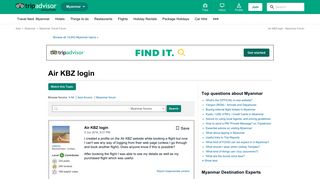
                            11. Air KBZ login - Myanmar Forum - TripAdvisor