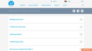 
                            7. Air Miles - FAQ