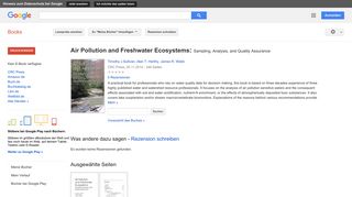 
                            9. Air Pollution and Freshwater Ecosystems: Sampling, Analysis, and ...