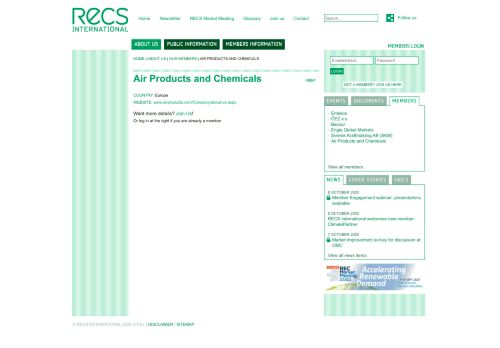 
                            12. Air Products and Chemicals - RECS