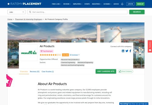 
                            9. Air Products Placements, Internships, Jobs and Reviews - Company ...