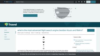 
                            11. air travel - what is the most advanced flight search engine ...