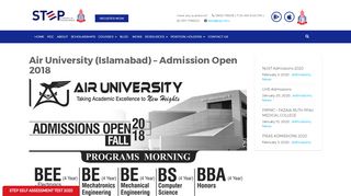 
                            12. Air University (Islamabad) - Admission Open 2018