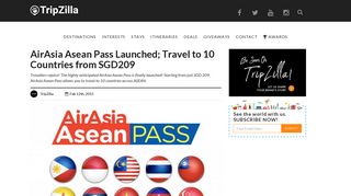 
                            5. AirAsia Asean Pass Launched; Travel to 10 Countries from SGD209