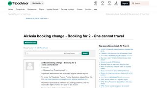 
                            12. AirAsia booking change - Booking for 2 - One cannot travel - Air ...