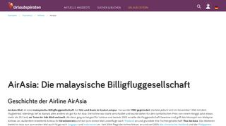 
                            3. AirAsia: Die malaysische Billigfluggesellschaft - Urlaubspiraten