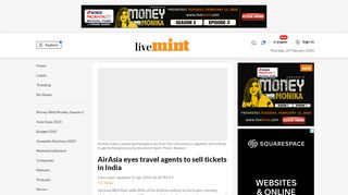 
                            13. AirAsia eyes travel agents to sell tickets in India - Livemint