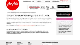 
                            9. AirAsia | Latest news | Exclusive Sky Shuttle from Senai to ...