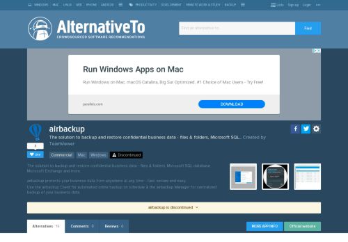 
                            5. airbackup Alternatives and Similar Software - AlternativeTo.net