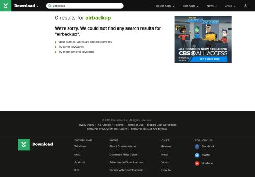 
                            2. AirBackup - Free download and software reviews - CNET Download.com